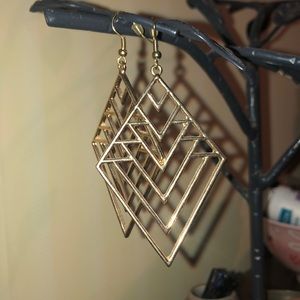 Gold colored earrings